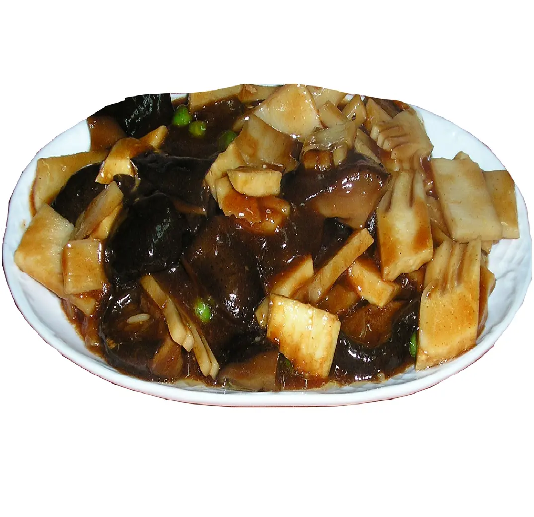 Setas chinas con bambú