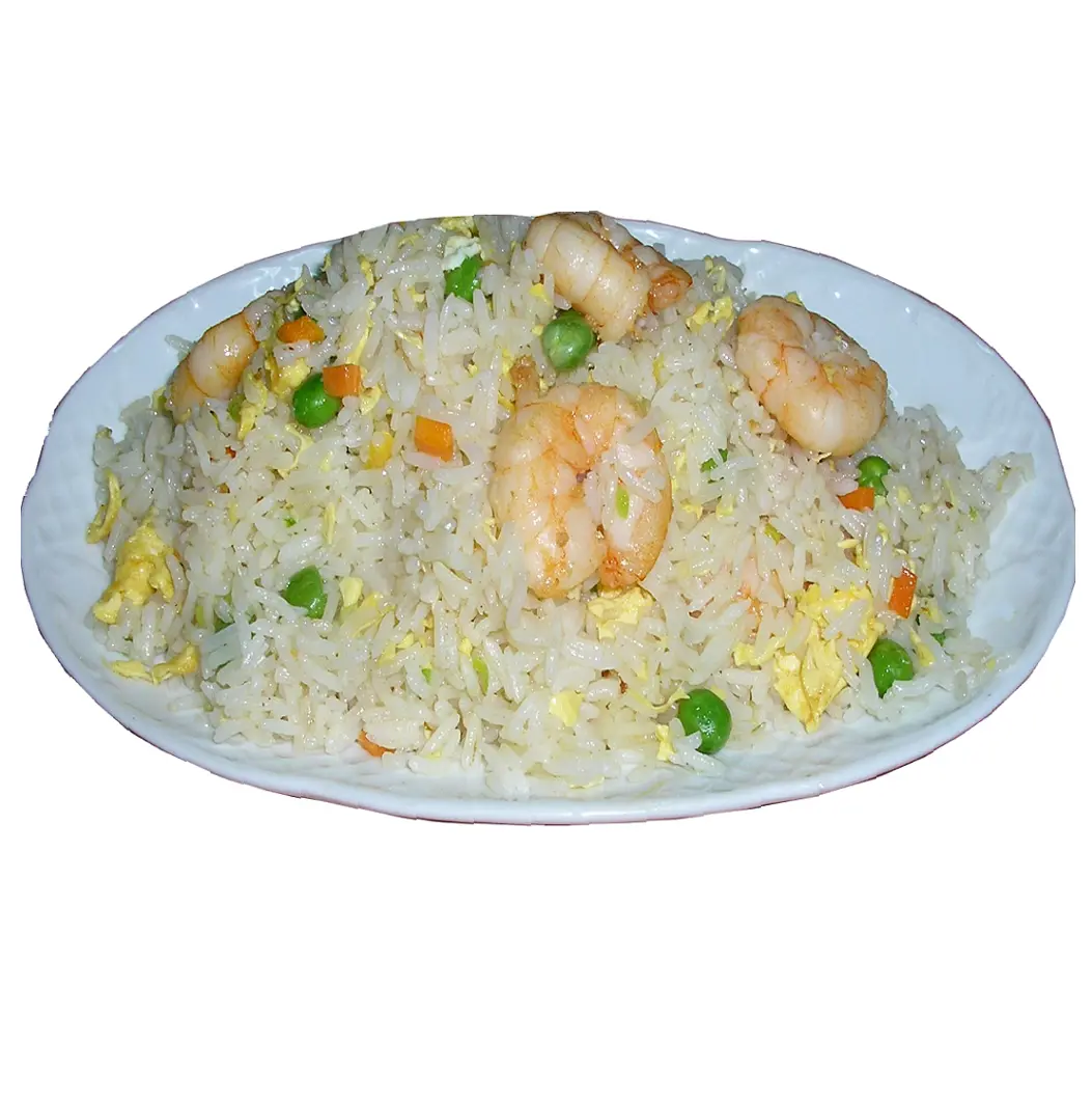 Arroz frito con gambas