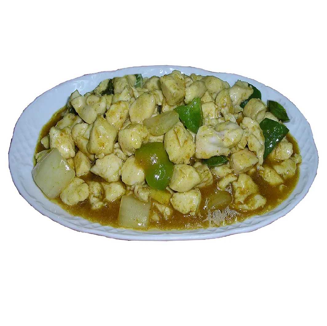 Pollo con salsa curry